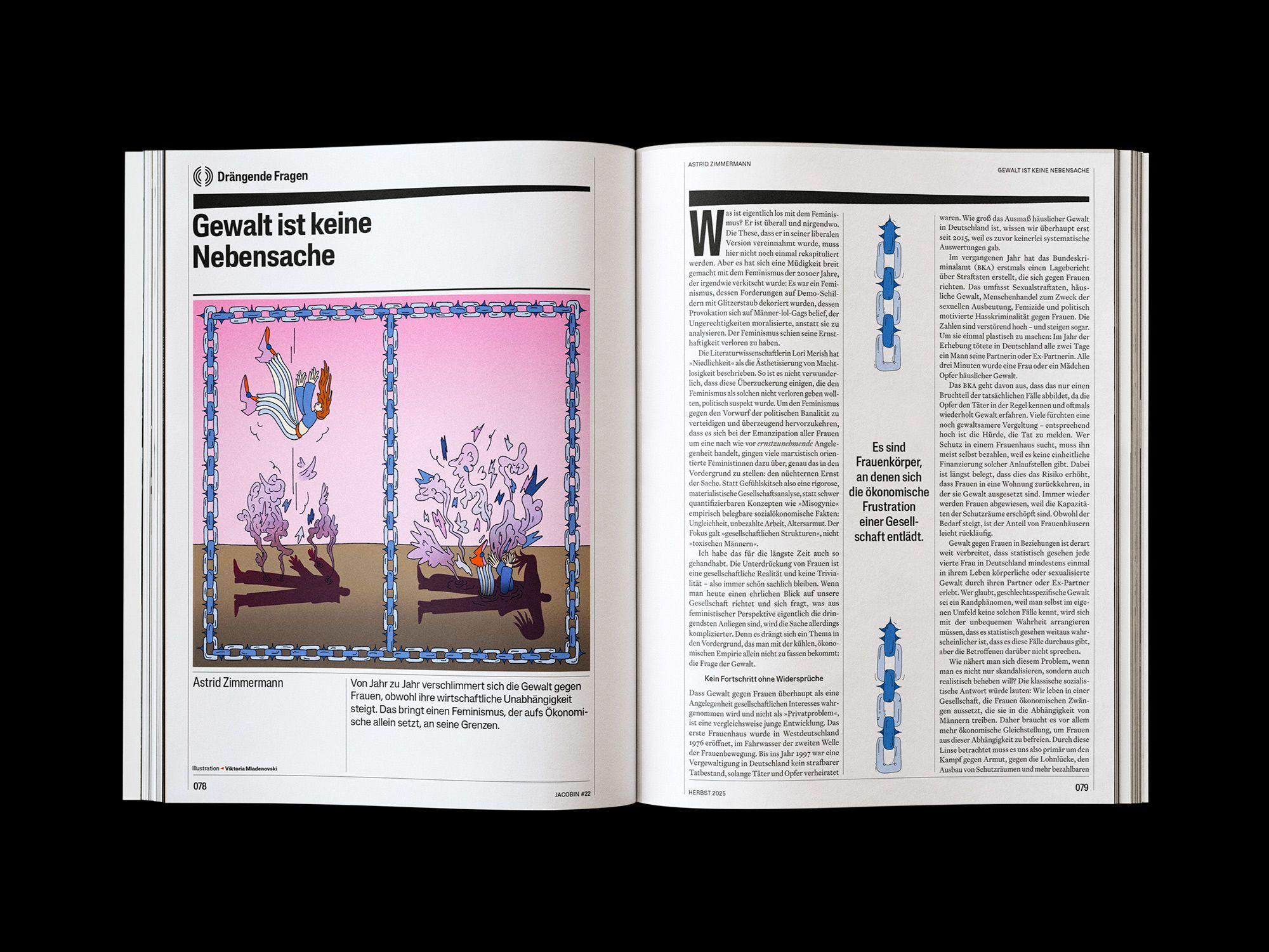 Doppelseite der JACOBIN Ausgabe #22 »Die Partei, die wir brauchen«