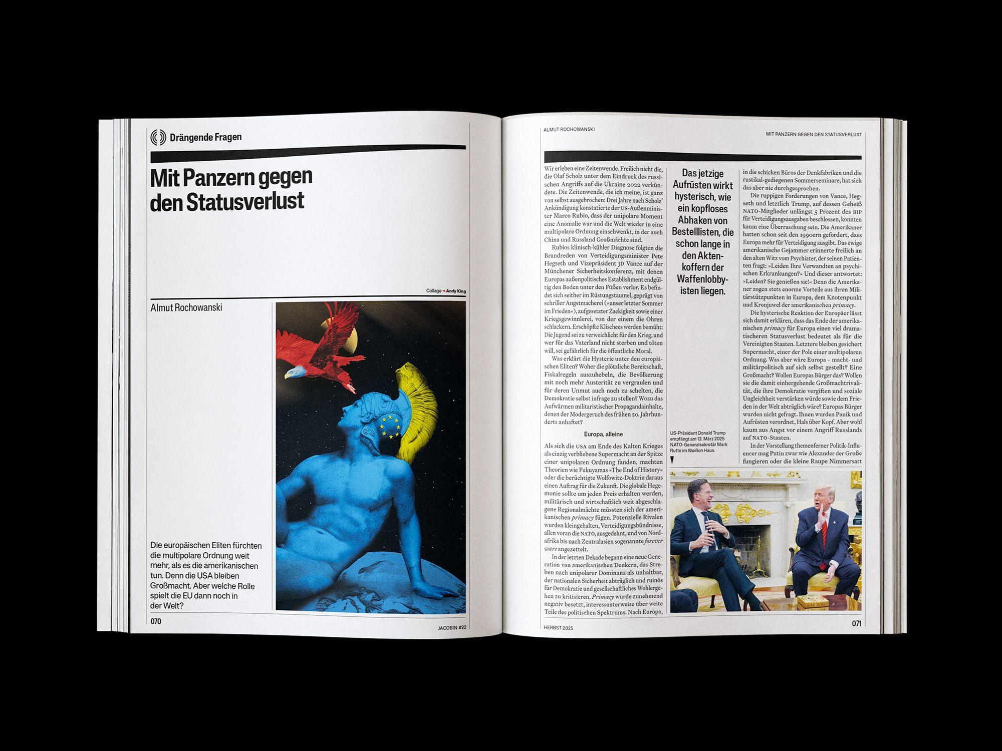 Doppelseite der JACOBIN Ausgabe #22 »Die Partei, die wir brauchen«