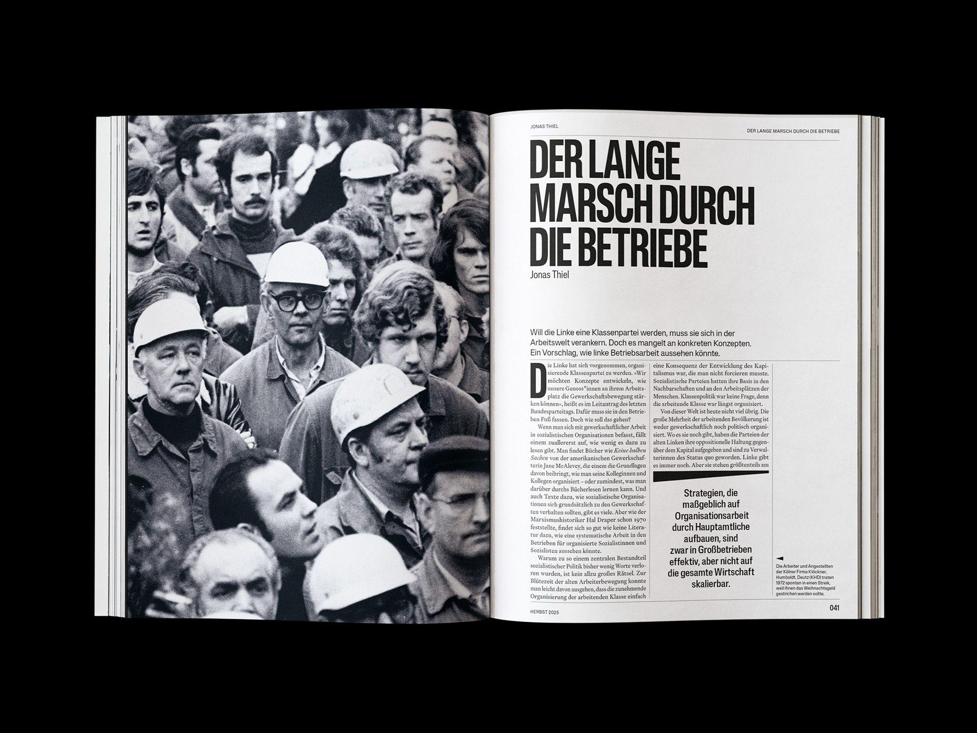 Doppelseite der JACOBIN Ausgabe #22 »Die Partei, die wir brauchen«