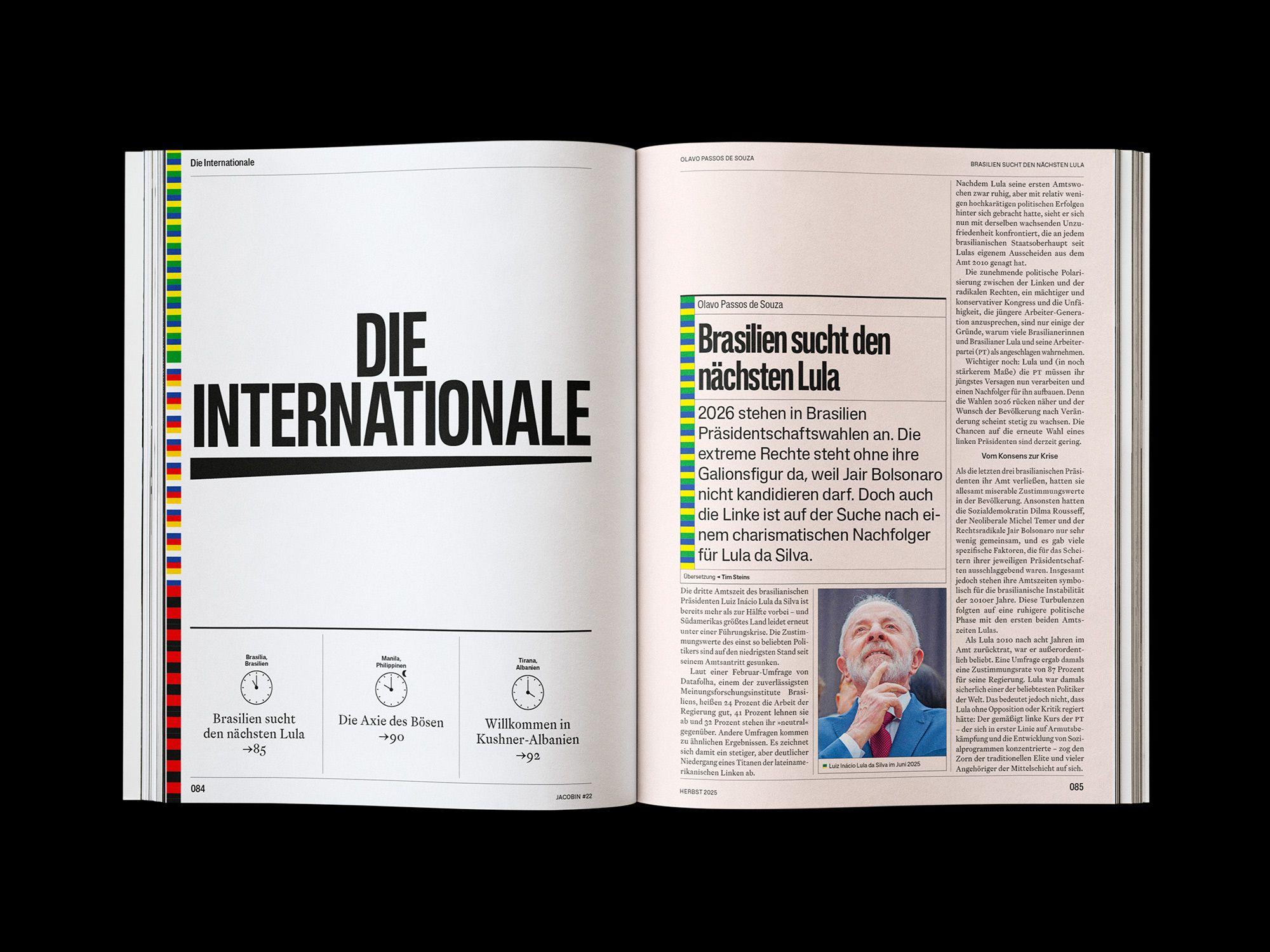 Doppelseite der JACOBIN Ausgabe #22 »Die Partei, die wir brauchen«