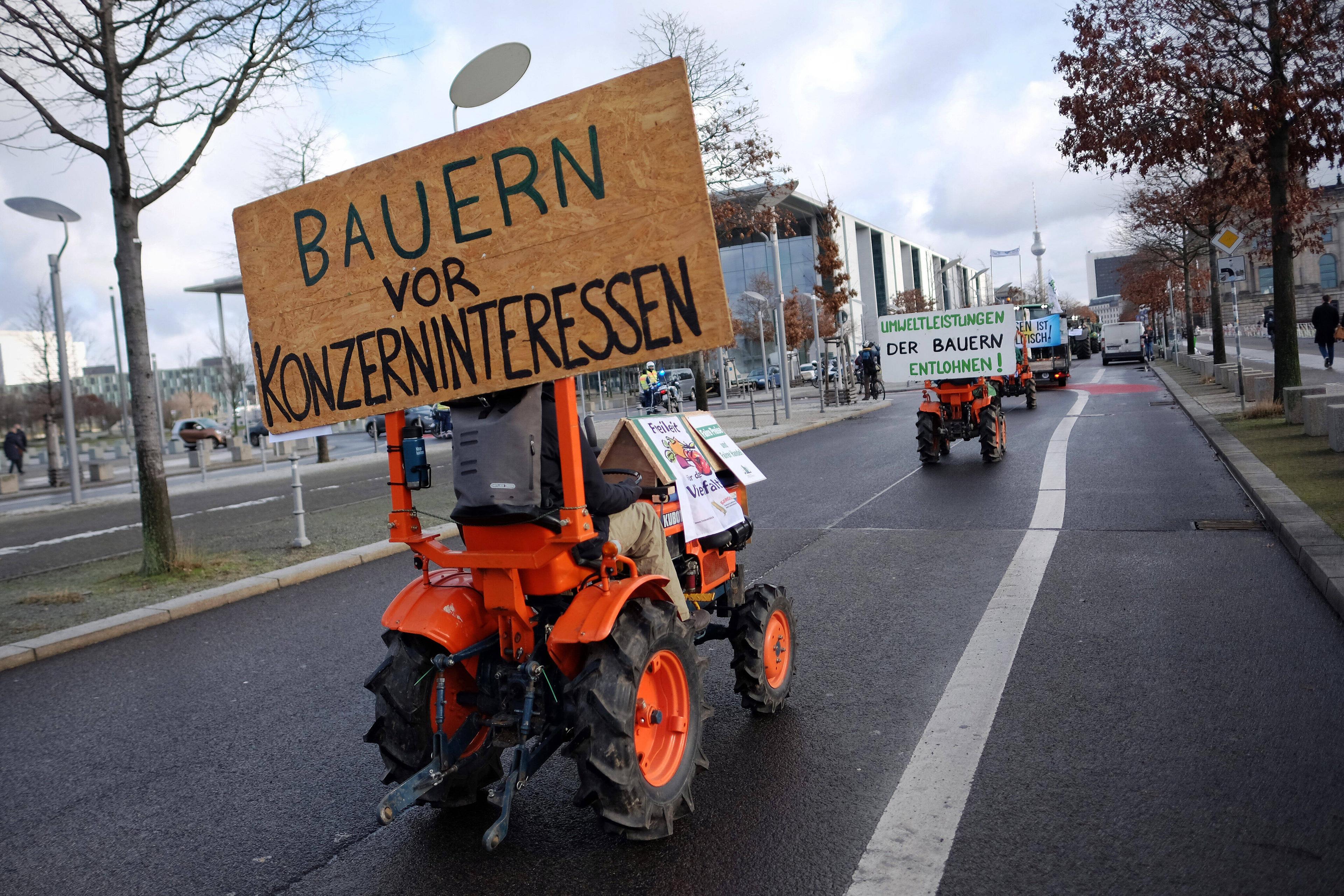 Eine Demonstration unter dem Motto »Wir haben es satt« für eine Wende in der Agrarpolitik im Januar 2022.