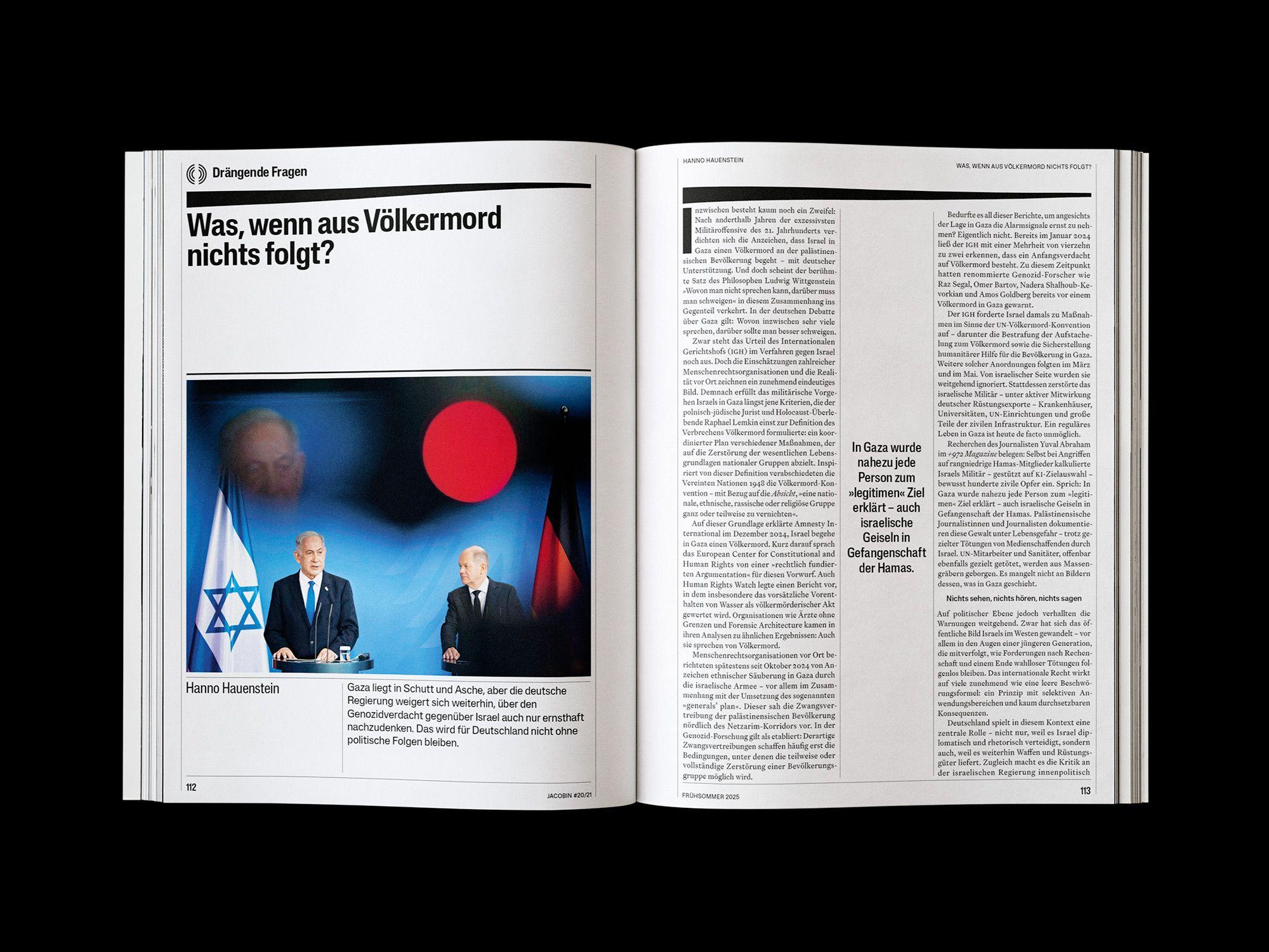 Doppelseite der JACOBIN Ausgabe #20 »Zurück zum Fortschritt«