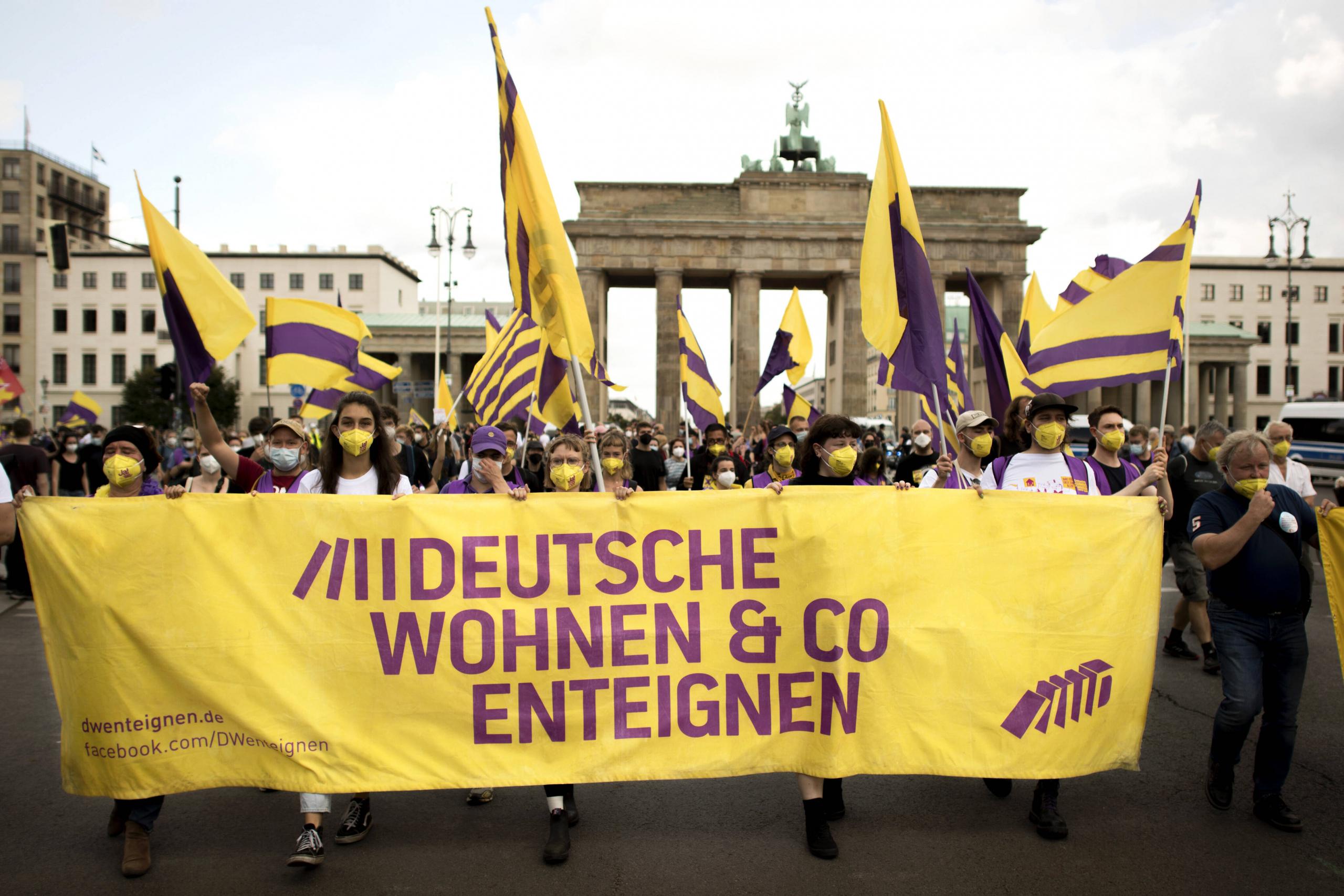 Mietendemo, Berlin, 11. September 2021.