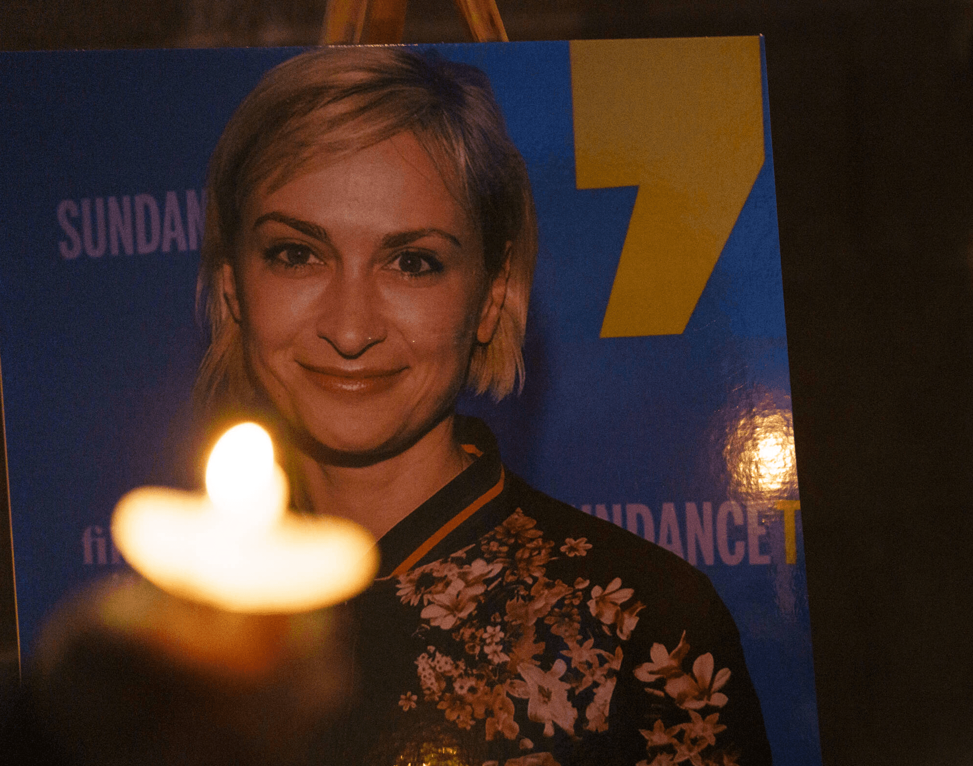 Mahnwache für Halyna Hutchins, 23. Oktober 2021.