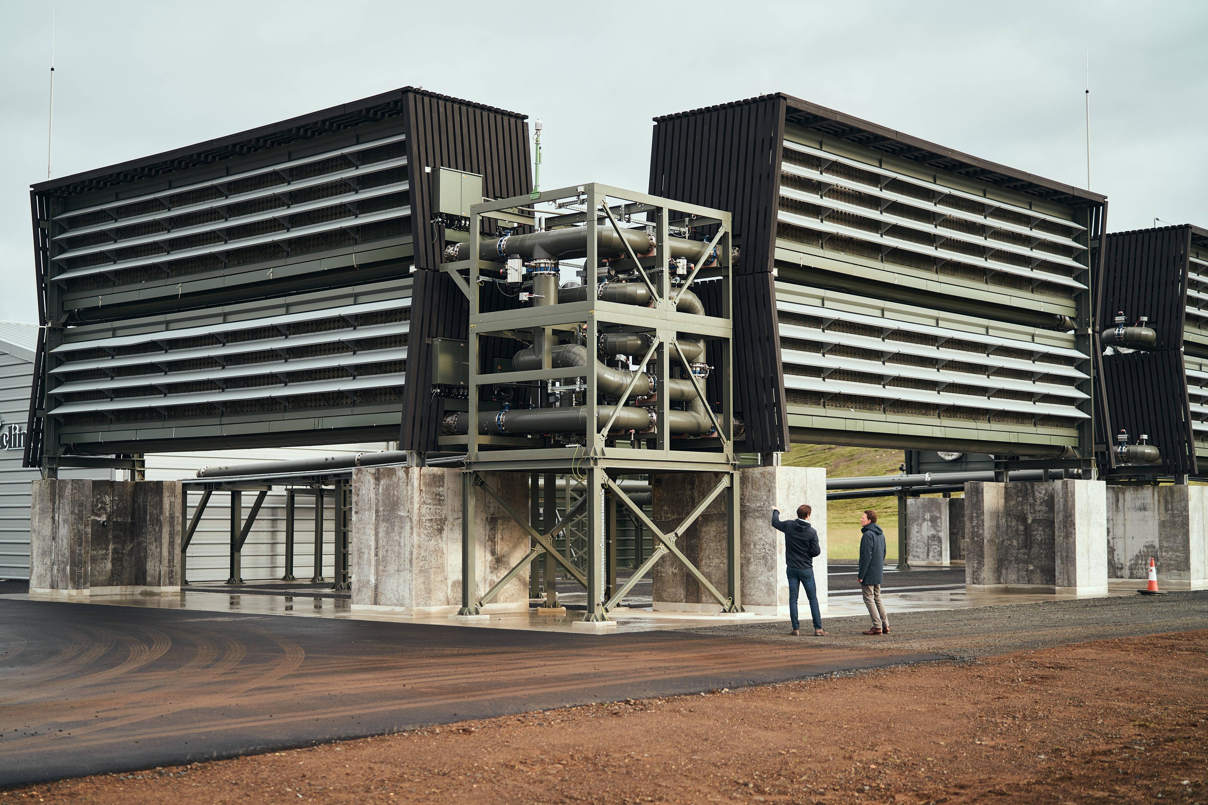 Anlage zur CO2-Abscheidung der Schweizer Firma Climeworks in Hellisheidi, Island.