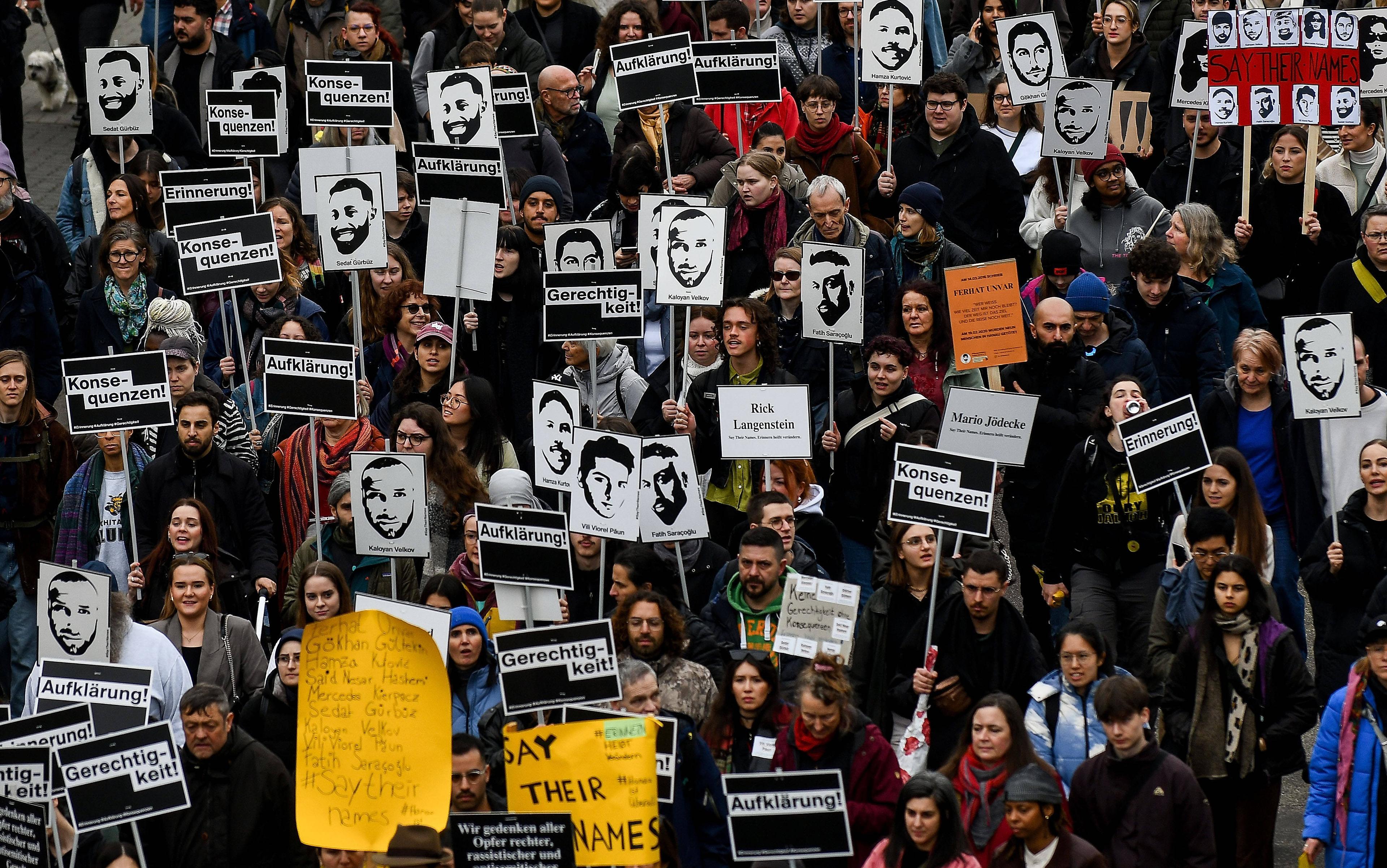 Gedenkdemonstration in Hanau, 17. Februar 2024.