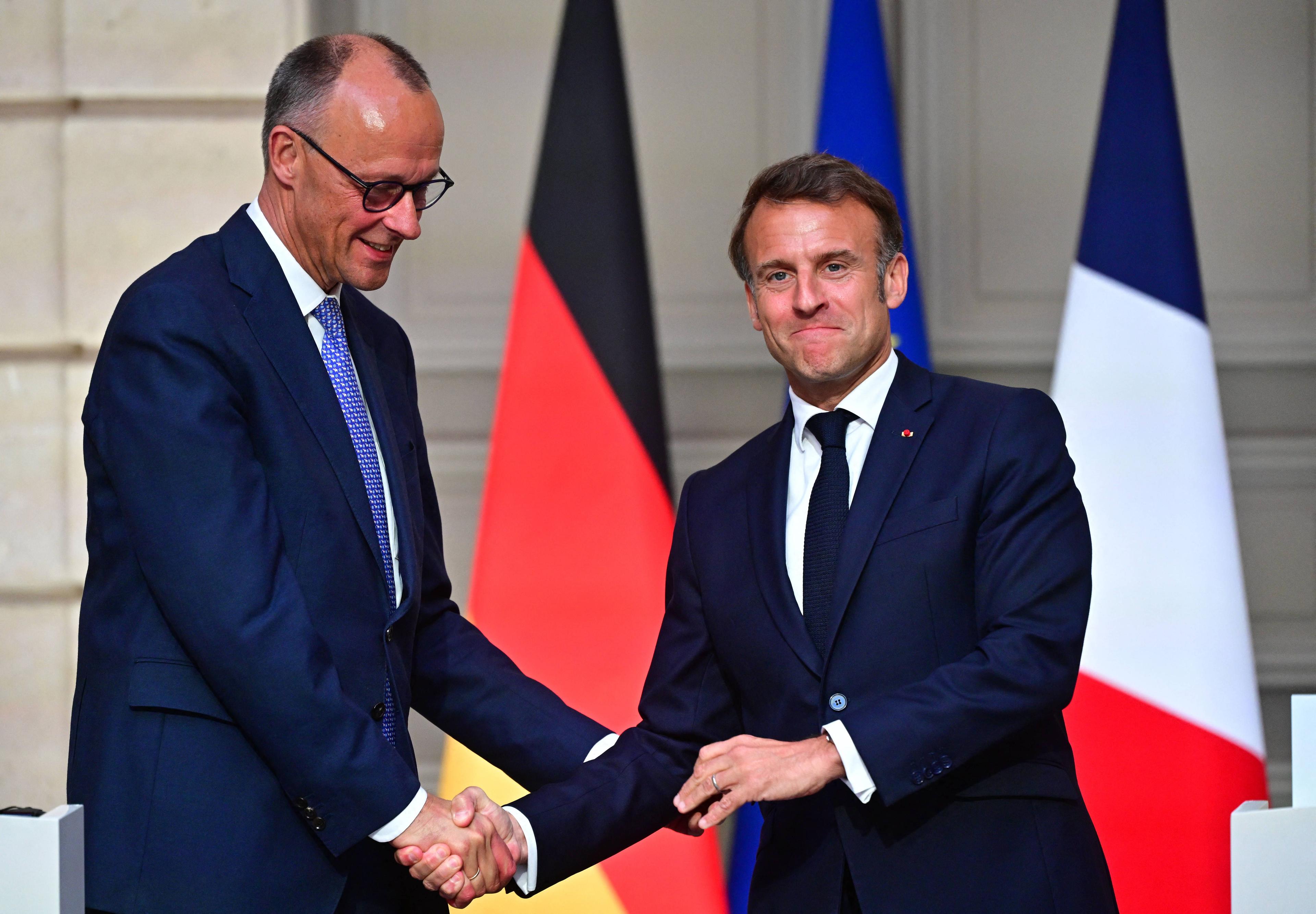 Komplizierte Freundschaft: In Frankreich hatte man auf eine Lockerung der Haushaltspolitik gehofft, aber Merz lehnt gemeinsame Schulden weiterhin ab.