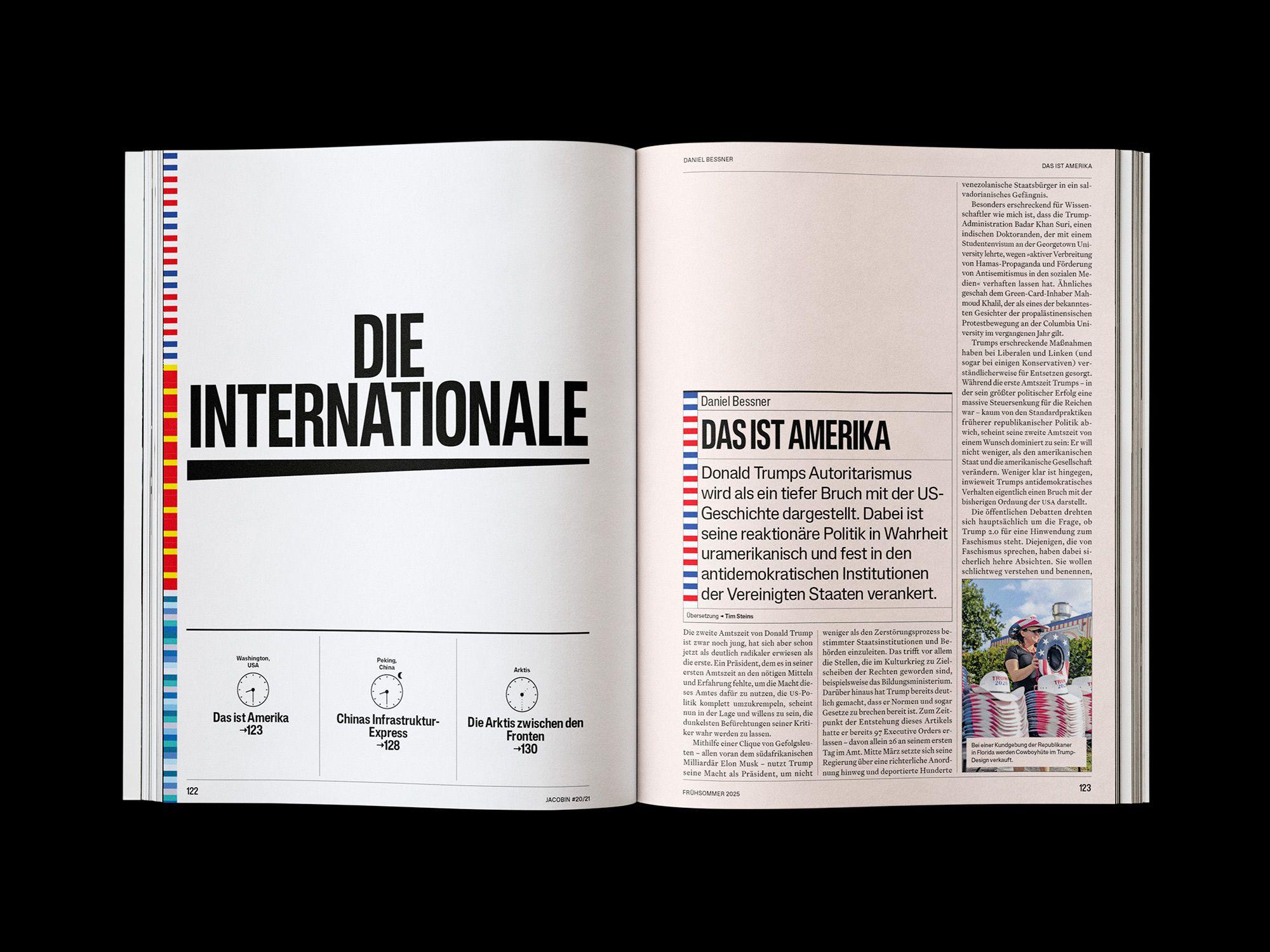 Doppelseite der JACOBIN Ausgabe #20 »Zurück zum Fortschritt«