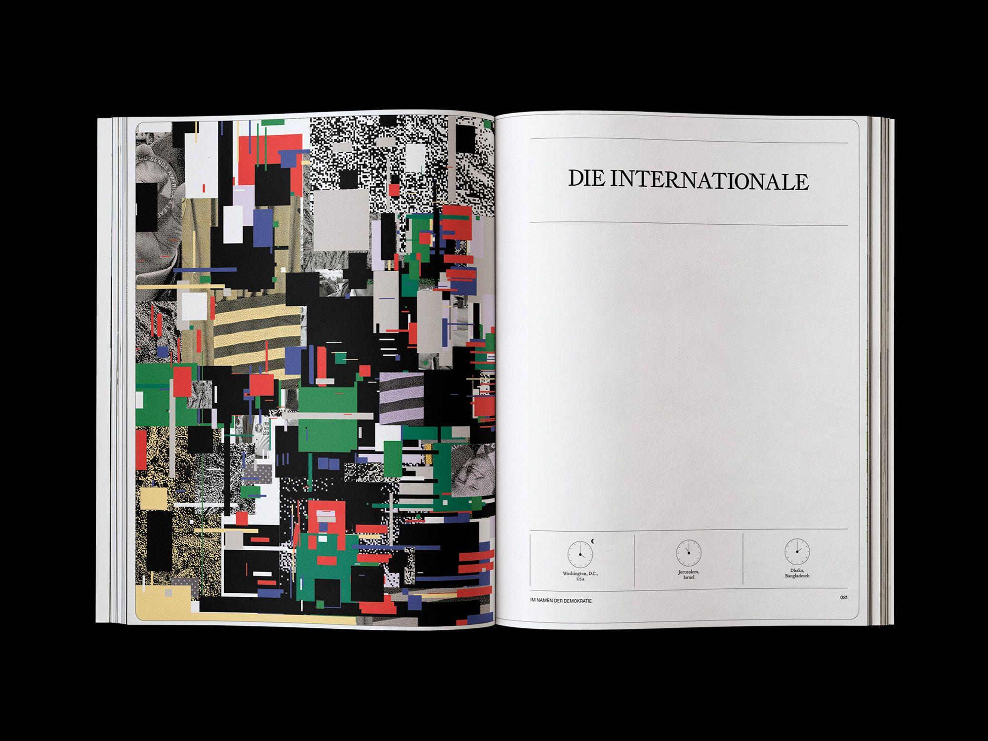 Doppelseite der JACOBIN Ausgabe #18 »Im Namen der Demokratie«