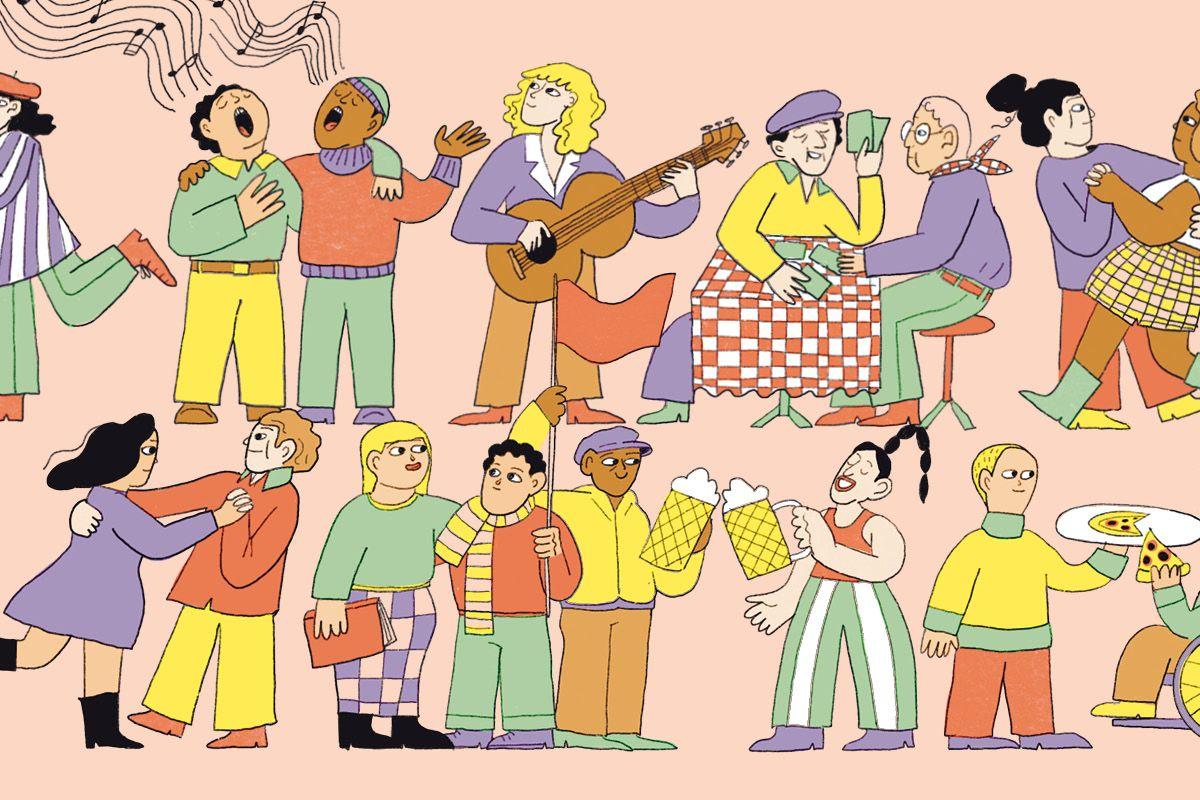 »Ach, linke Zentren können offene Orte sein, an denen man Sandwiches isst und gemeinsam Musik hört?«