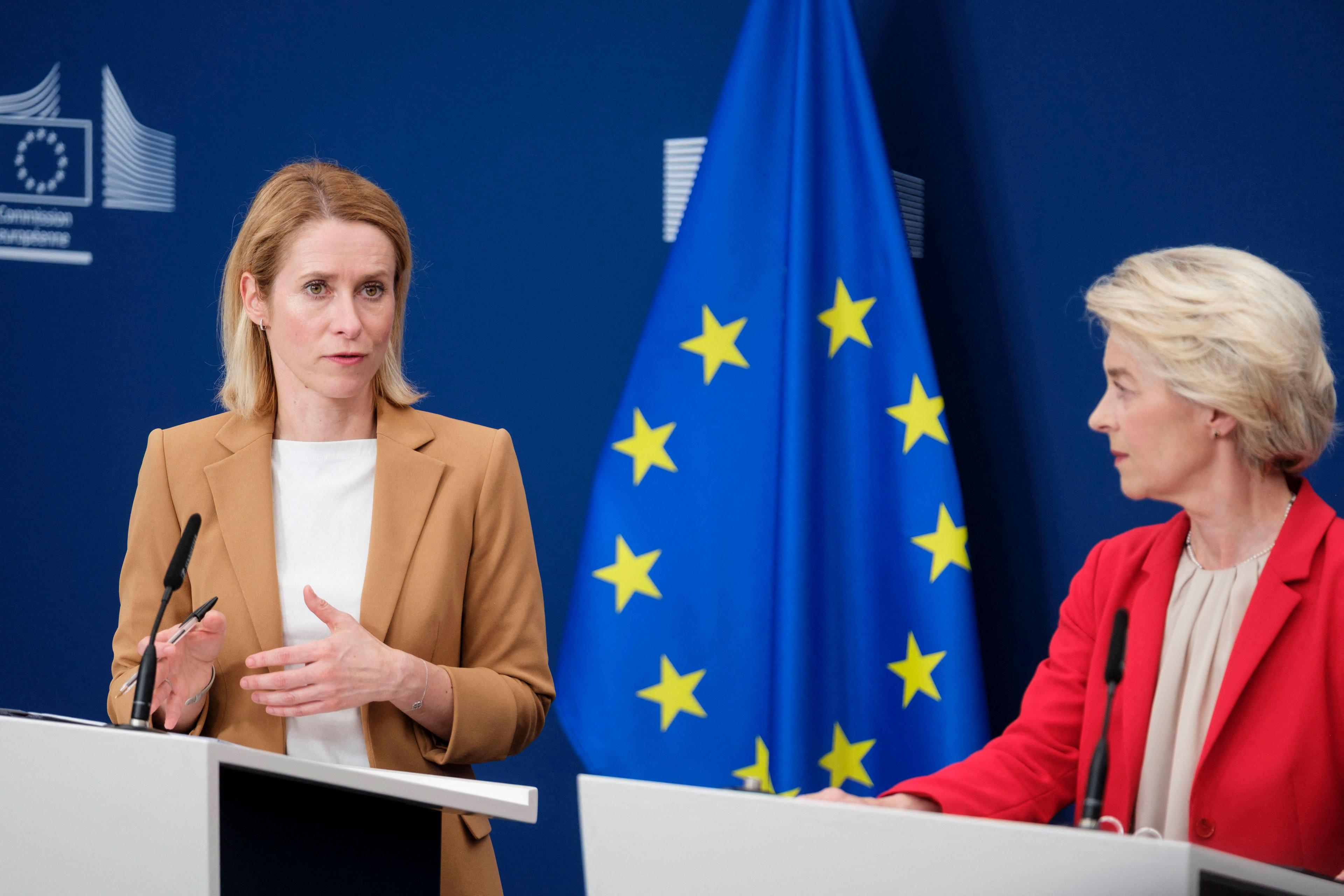Die EU-Außenbeauftragte Kaja Kallas und Kommissionspräsidentin Ursula von der Leyen, Aufnahme vom 10. Juni 2025.