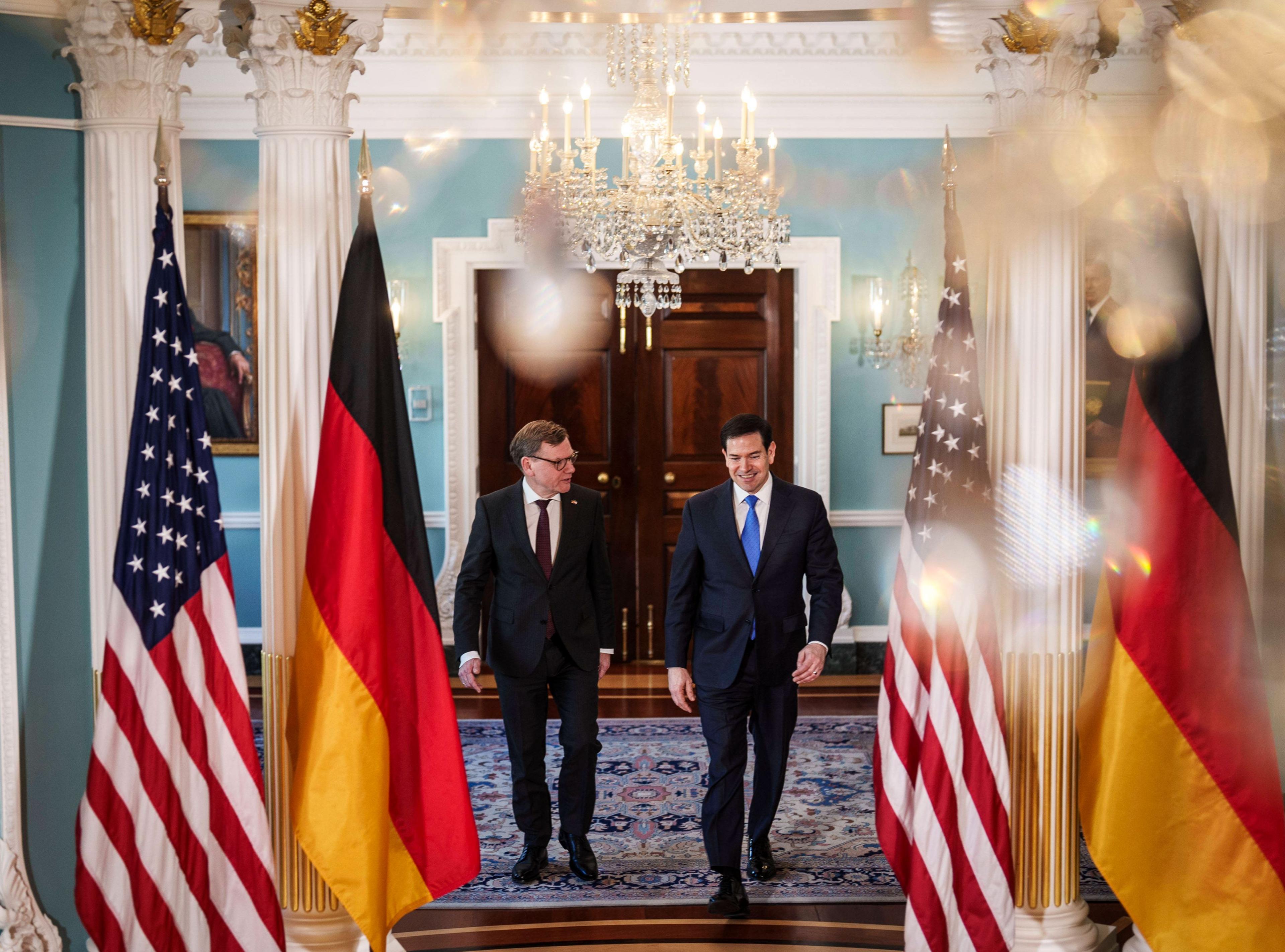 Der deutsche Außenminister Johann Wadephul zu Gast beim US- Außenminister Marco Rubio, Aufnahme vom 12. Januar 2026.