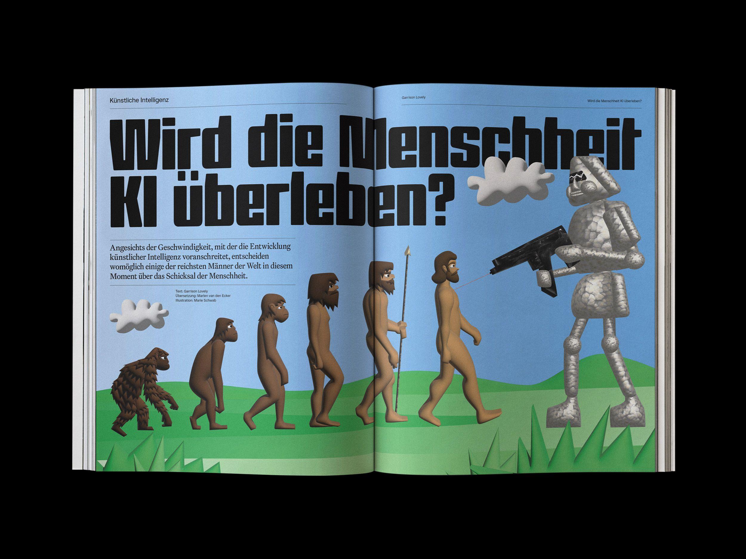 Doppelseite der JACOBIN Ausgabe #17 »Künstliche Intelligenz«