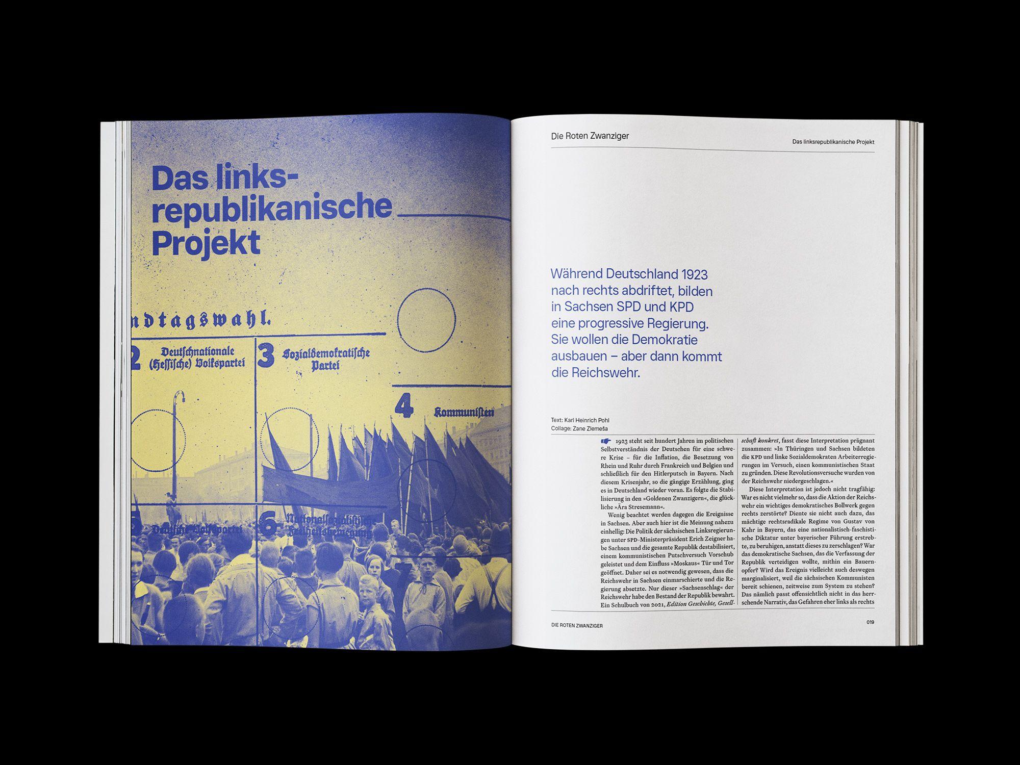Doppelseite der JACOBIN Ausgabe #14 »Die Roten Zwanziger«