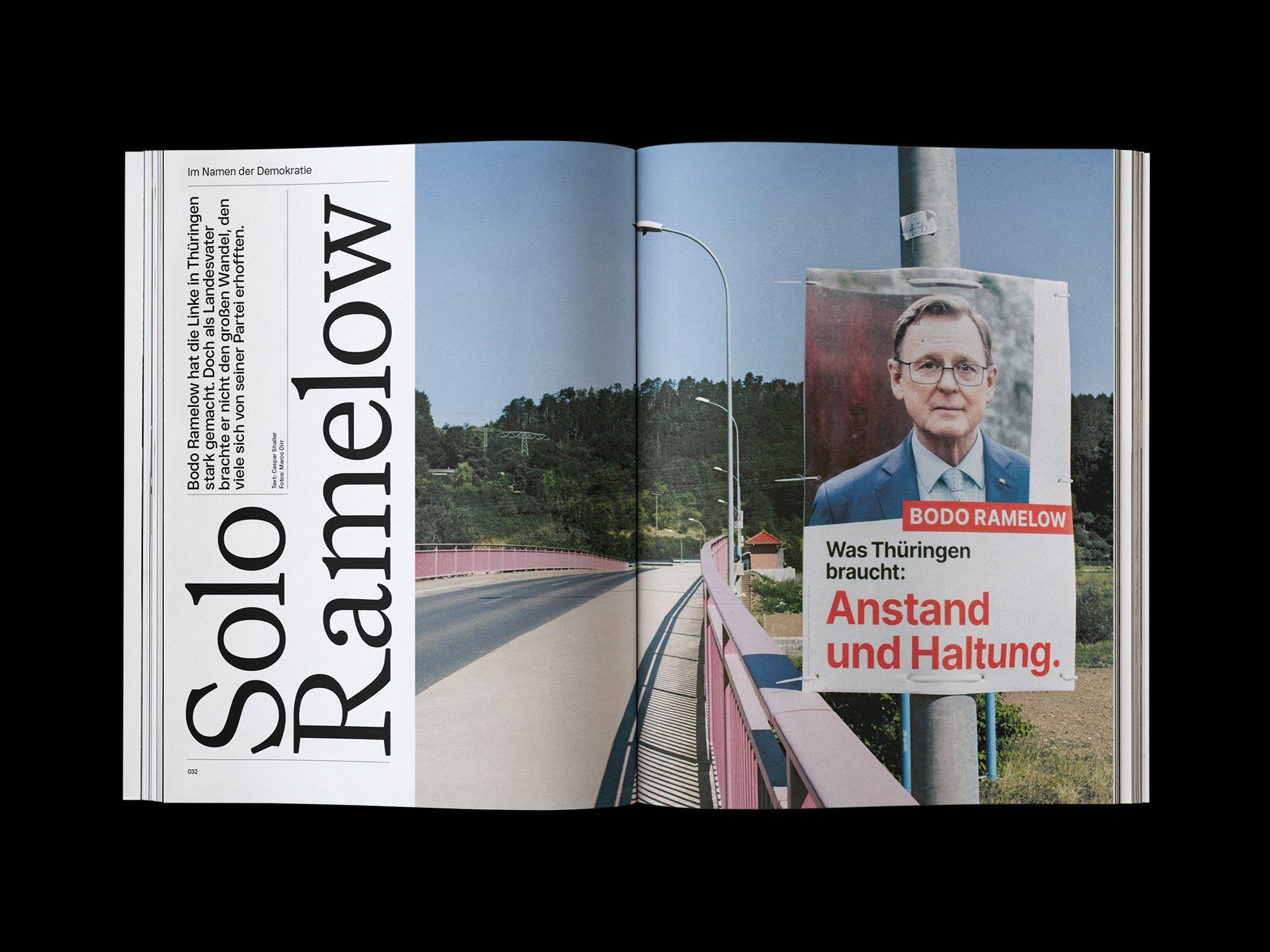 Doppelseite der JACOBIN Ausgabe #18 »Im Namen der Demokratie«