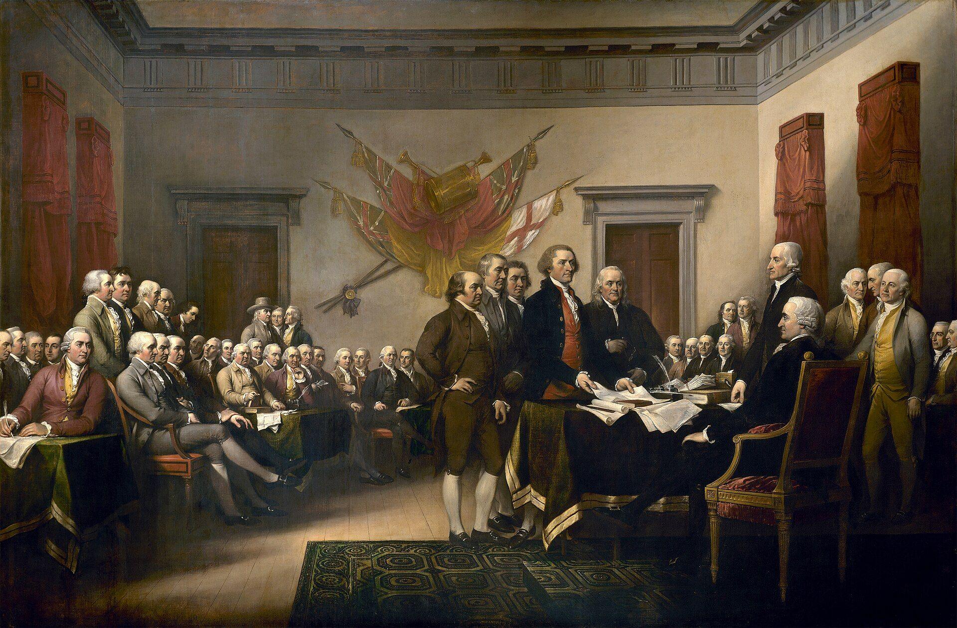 Das Gemälde »Declaration of Independence« von John Trumbull.