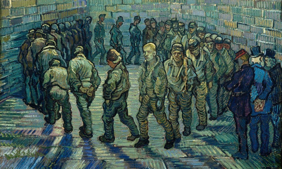 Vincent van Goghs »Die Runde der Gefangenen«, 1890 (Detail).