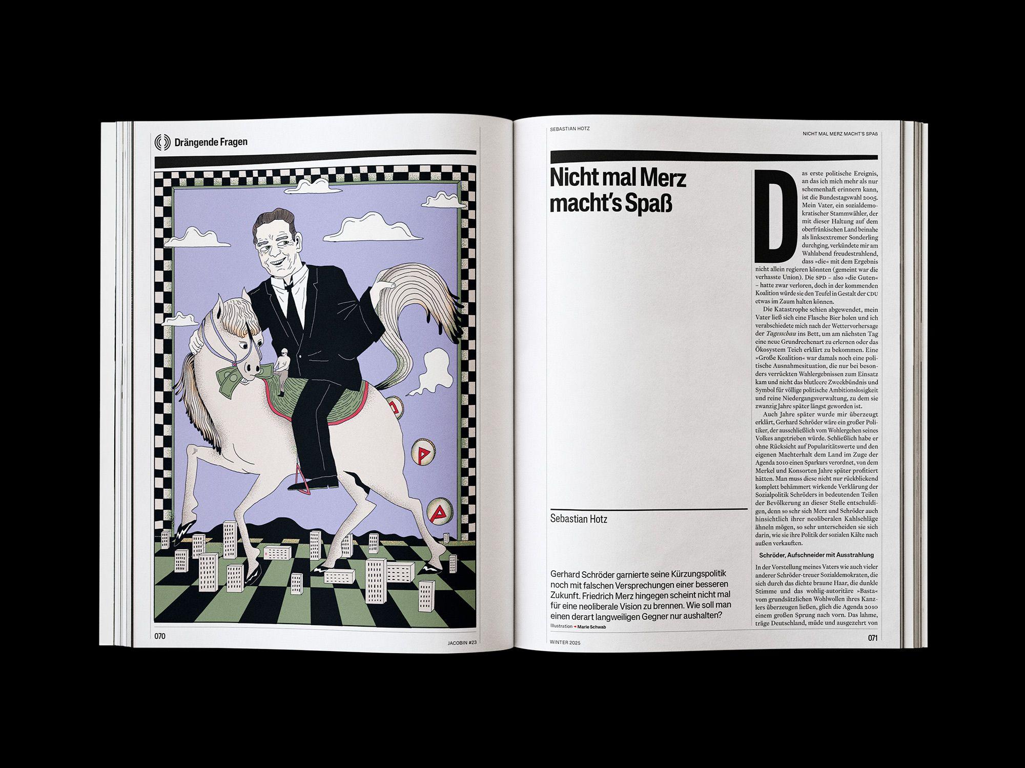 Doppelseite der JACOBIN Ausgabe #23 »Liebe«